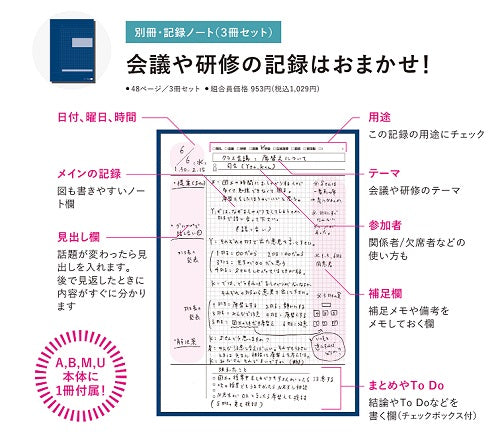 スクールプランニング 別冊 記録ノート×3冊